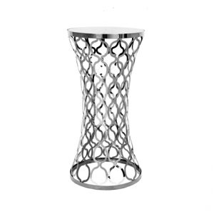 Chain Cocktail Table Silver Rental