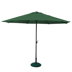 2.7 x 2.7 Green Outdoor Umbrella With Base