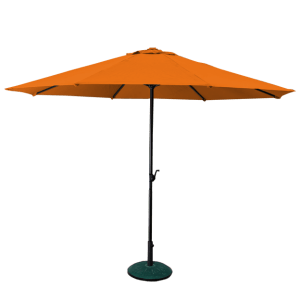 2.7 x 2.7 Orange Outdoor Umbrella With Base