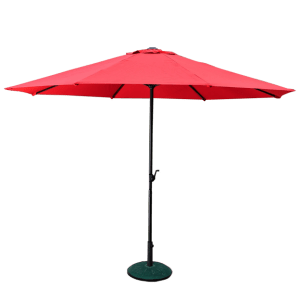 2.7 x 2.7 Red Outdoor Umbrella With Base
