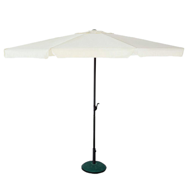 Canteliver White Outdoor Umbrella With Base