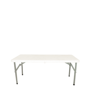 Foldable White Rectangular Table