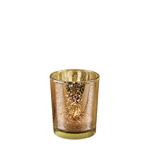 Golden Glass Cup Candle Holder