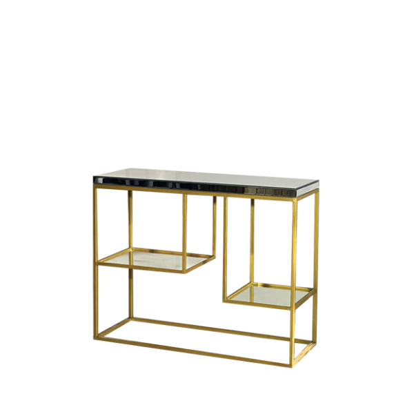 Golden Glass Side Table