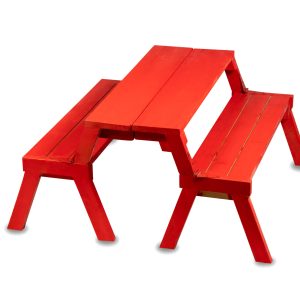 Kids Multi-Colored Picnic Bench Red