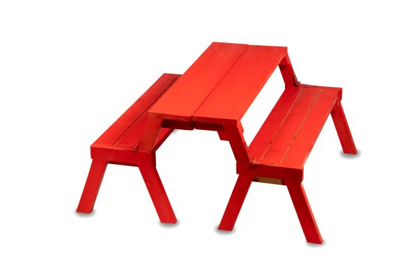 Kids Multi-Colored Picnic Bench Red