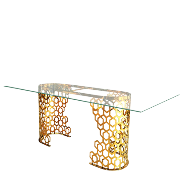 Mafred Art Golden Glass Buffet Table
