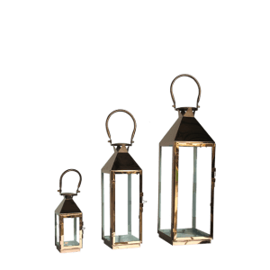 Metal Lanterns Golden Set