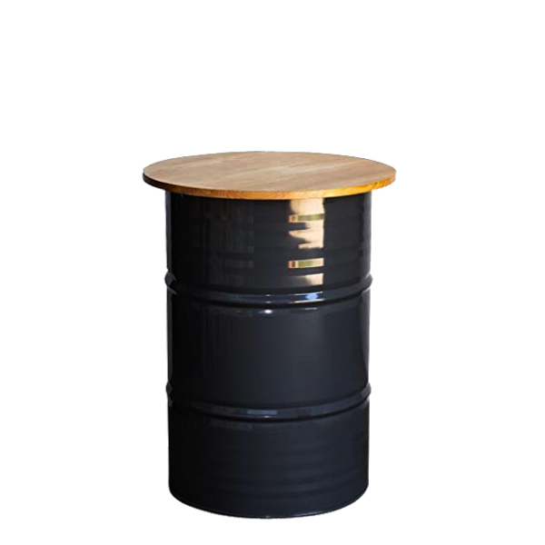 Oil Barrell Bar Table – BLACK