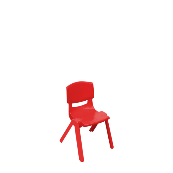 Plastic Colored Kids Chair – Red