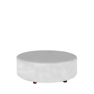 Round Cocktail Big Leather Ottoman