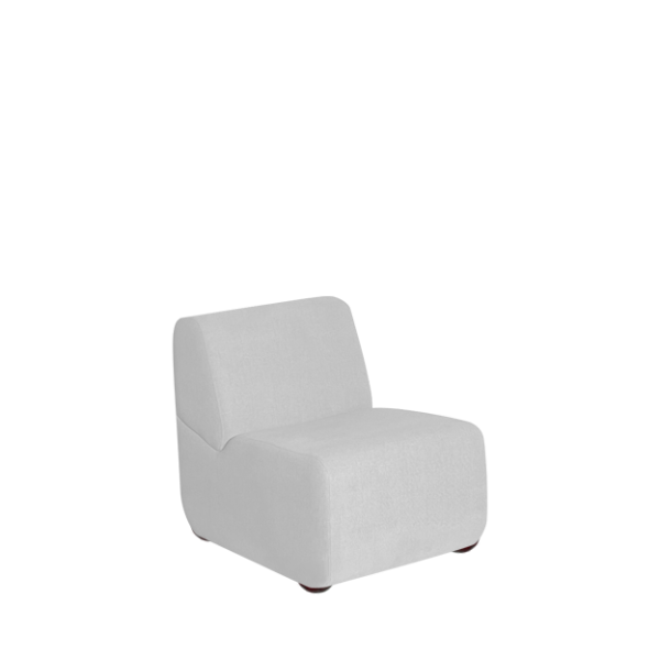 Single Seater White Leather Sofa