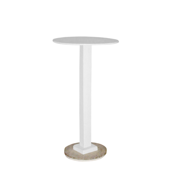 Wooden Bar Table with Marble Base